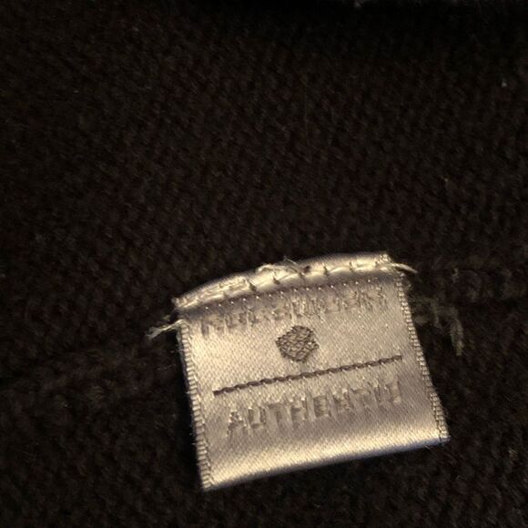 Vintage 90’s Authentic ROCAWEAR Black Preppy Shawl Collar Tight Knit Cardigan XL - Picture 11 of 14